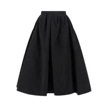 Carolina Herrera - Black Cotton Jacquard Midi Skirt With Crinoline Un - Größe 4 - schwarz Carolina Herrera - Black Cotton Jacquard Midi Skirt With Crinoline Un - Größe 4 - schwarz