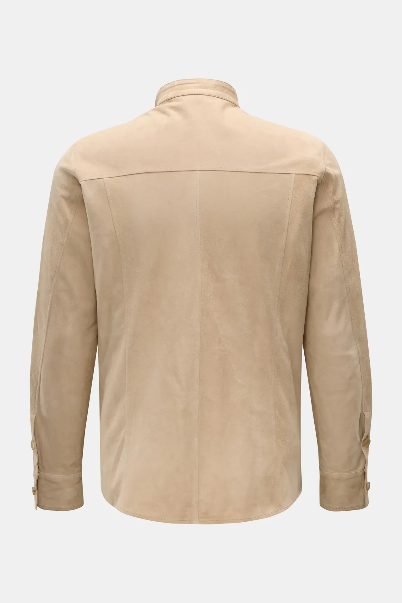 Rifugio - Herren - Veloursleder-Overshirt beige – Bild 2