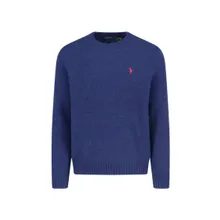 Polo Ralph Lauren - Navy Blue Alpaca Blend Sweater With Logo Embroider - Größe XL - blau Polo Ralph Lauren - Navy Blue Alpaca Blend Sweater With Logo Embroider - Größe XL - blau