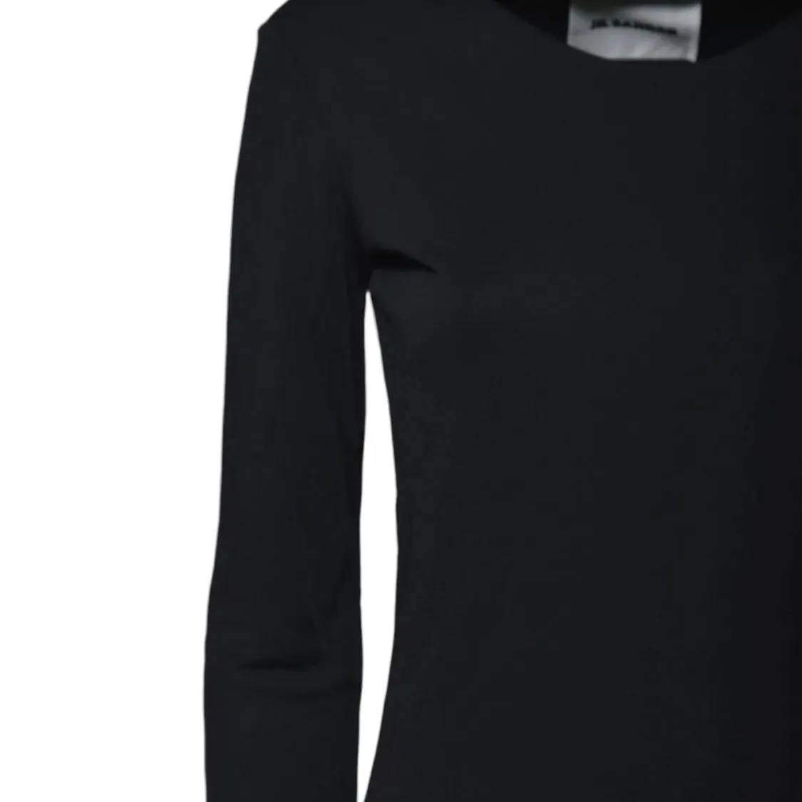 Jil Sander - Black Fluid Viscose Long Sleeve T-Shirt - Größe 38 - schwarz – Bild 2