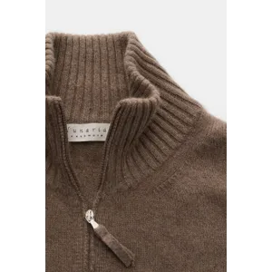 Lunaria Cashmere - Herren - Cashmere Strickjacke graubraun