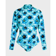 Vilebrequin - Einteiliger Poppies Rashguard Mit Uv-schutz Für Damen - Rashguard - Lexane - Blau - Größe M Vilebrequin - Einteiliger Poppies Rashguard Mit Uv-schutz Für Damen - Rashguard - Lexane - Blau - Größe M