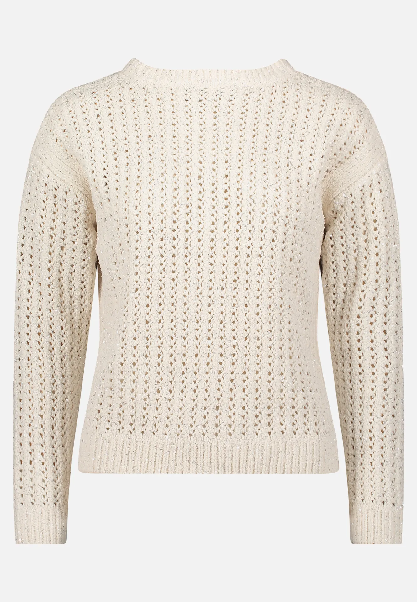 Grobstrick-Pullover mit Lochmuster – Bild 3