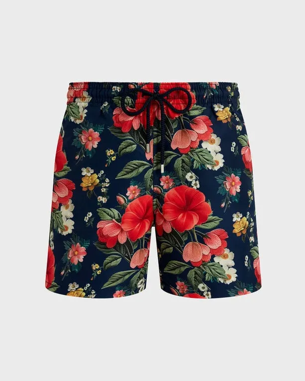 Vilebrequin - Flowers Badeshorts Für Herren - Bademode - Moorea - Blau - Größe XL Vilebrequin - Flowers Badeshorts Für Herren - Bademode - Moorea - Blau - Größe XL