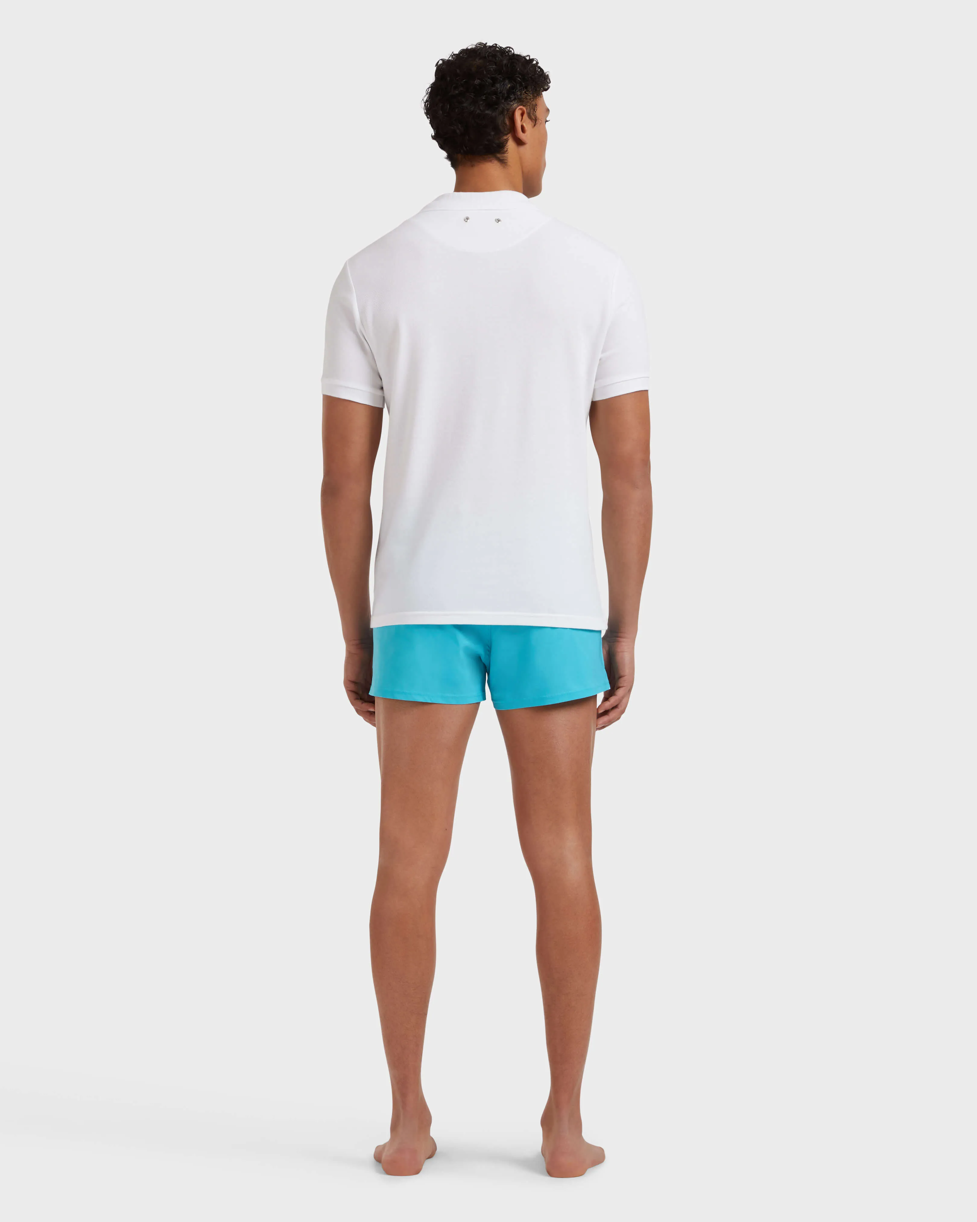 Vilebrequin - Solid Polohemd Aus Bio-baumwollpikee Für Herren - Polohemd - Palatin - Weiss - Größe XS – Bild 4