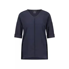 Marc Cain - Blusenshirt aus Baumwoll-Mix - Größe 36 - blau Marc Cain - Blusenshirt aus Baumwoll-Mix - Größe 36 - blau