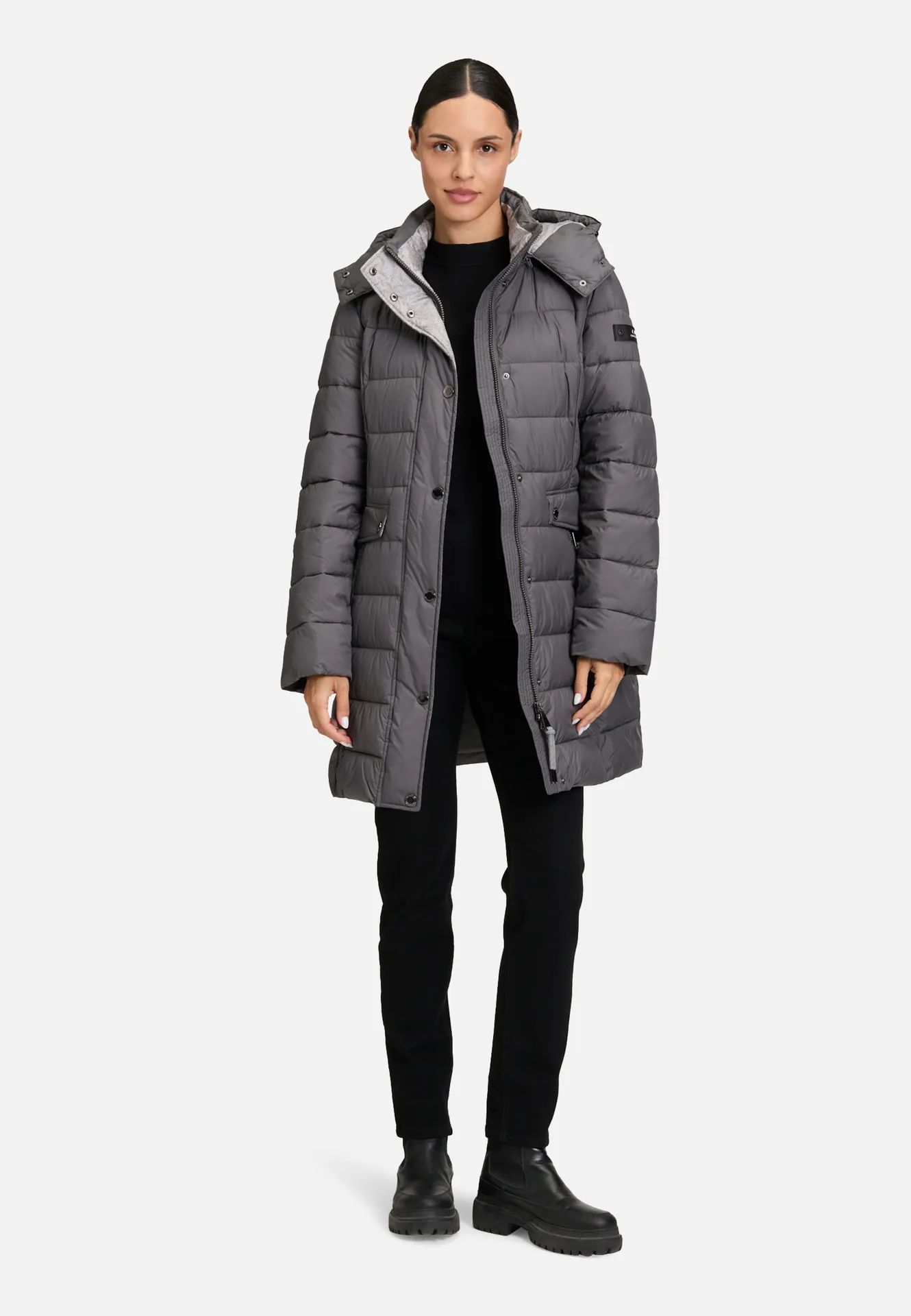 Steppjacke mit abnehmbarer Kapuze – Bild 2