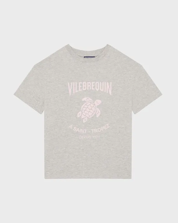 Vilebrequin - T-shirt Mit Gummi-logo Für Jungen - T-shirt - Gabin - Grau - Größe 12 Vilebrequin - T-shirt Mit Gummi-logo Für Jungen - T-shirt - Gabin - Grau - Größe 12