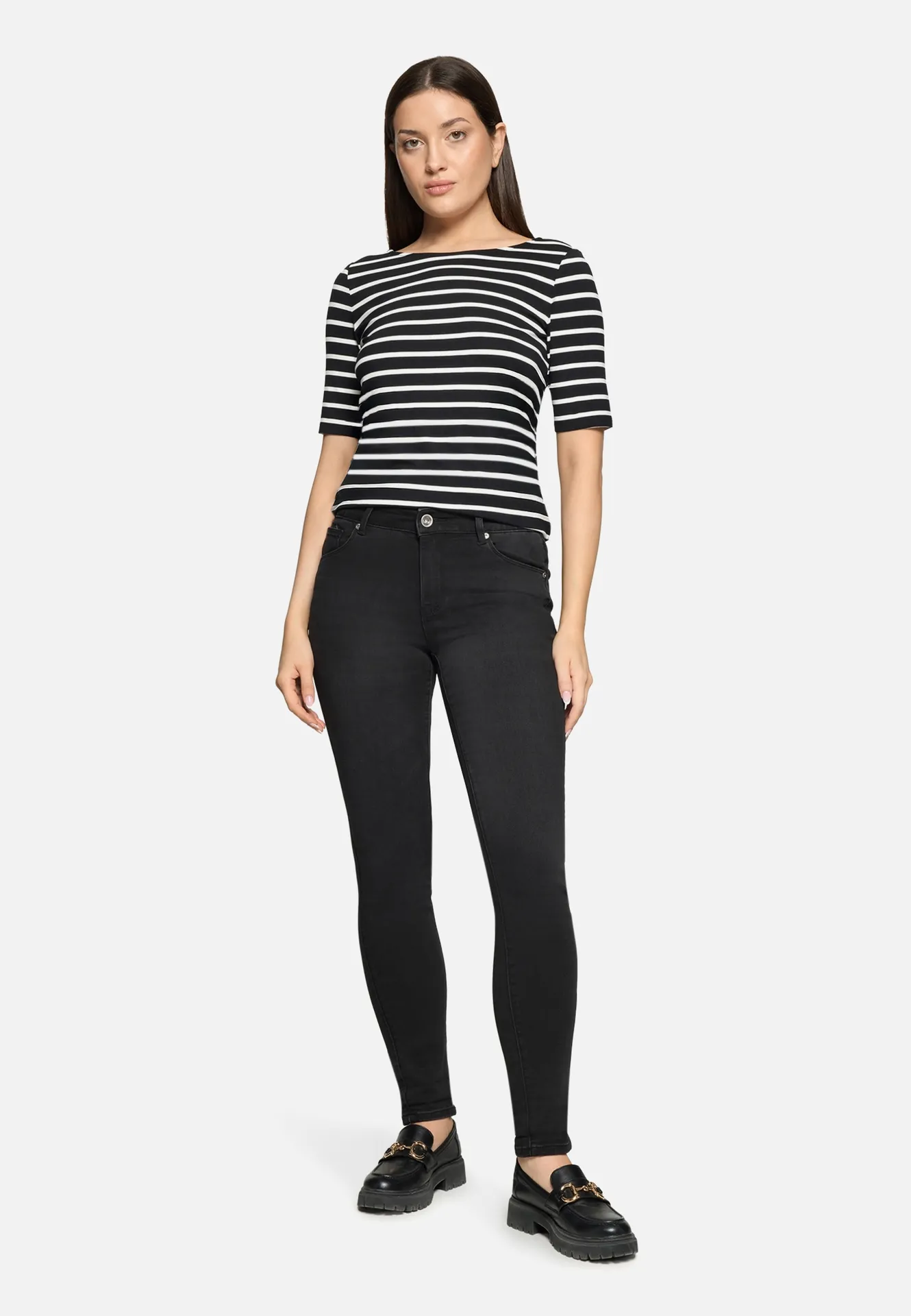 Basic-Jeans mit Waschung – Bild 2