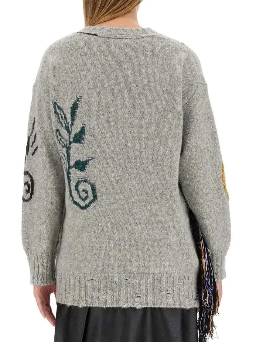 Stella McCartney - Artwork Sweater - Größe S - grau – Bild 3