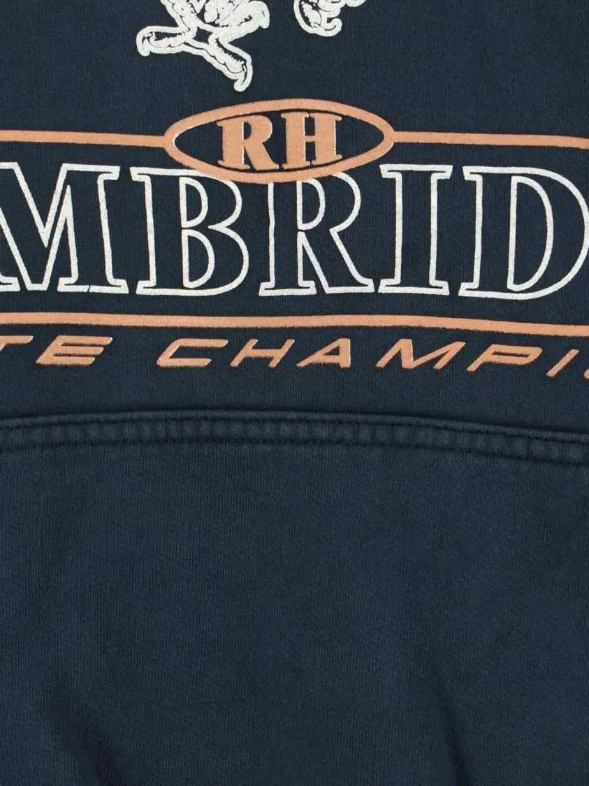Rhude - Black Cotton Jersey Hoodie With Multicolor Logo - Größe M - blau – Bild 2