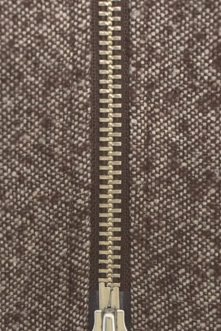 Second Female - Textured Brown Jacket With High Collar And Fitted - Größe S - braun – Bild 2