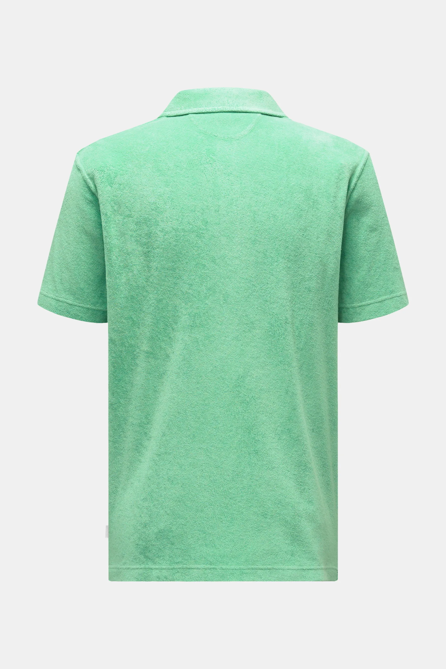 04651/ A trip in a bag - Herren - Frottee-Poloshirt 'Terry Polo' hellgrün – Bild 3