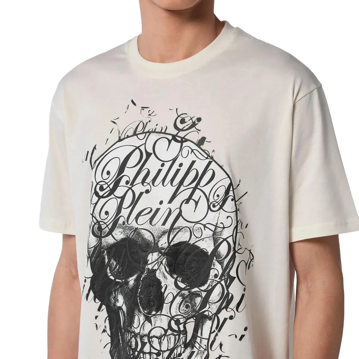 Philipp Plein - T-Shirt Coursive - Größe 3XL - weiß – Bild 3