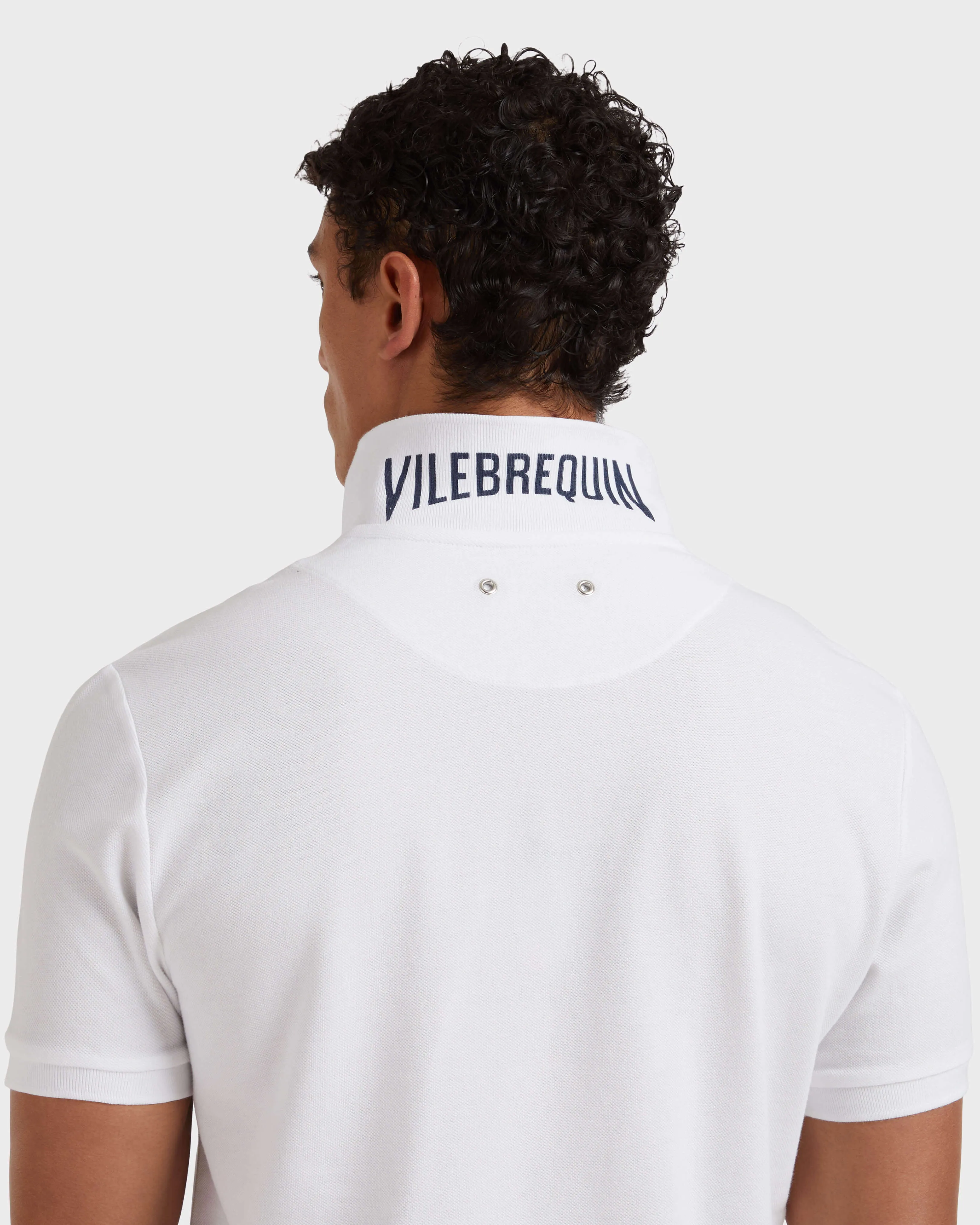 Vilebrequin - Solid Polohemd Aus Bio-baumwollpikee Für Herren - Polohemd - Palatin - Weiss - Größe XXXL – Bild 7
