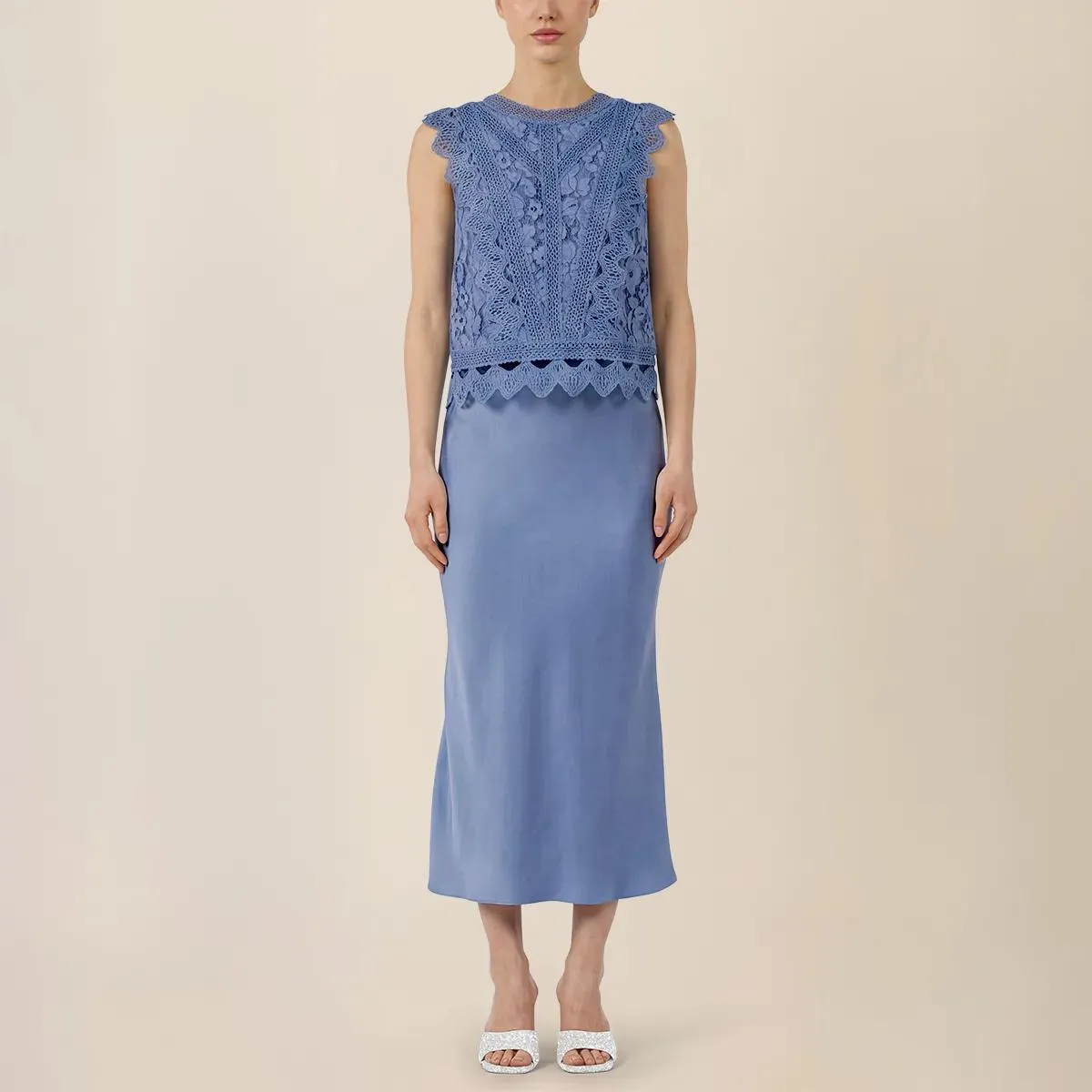 Apart - Satinrock - Größe 34 - blau – Bild 4