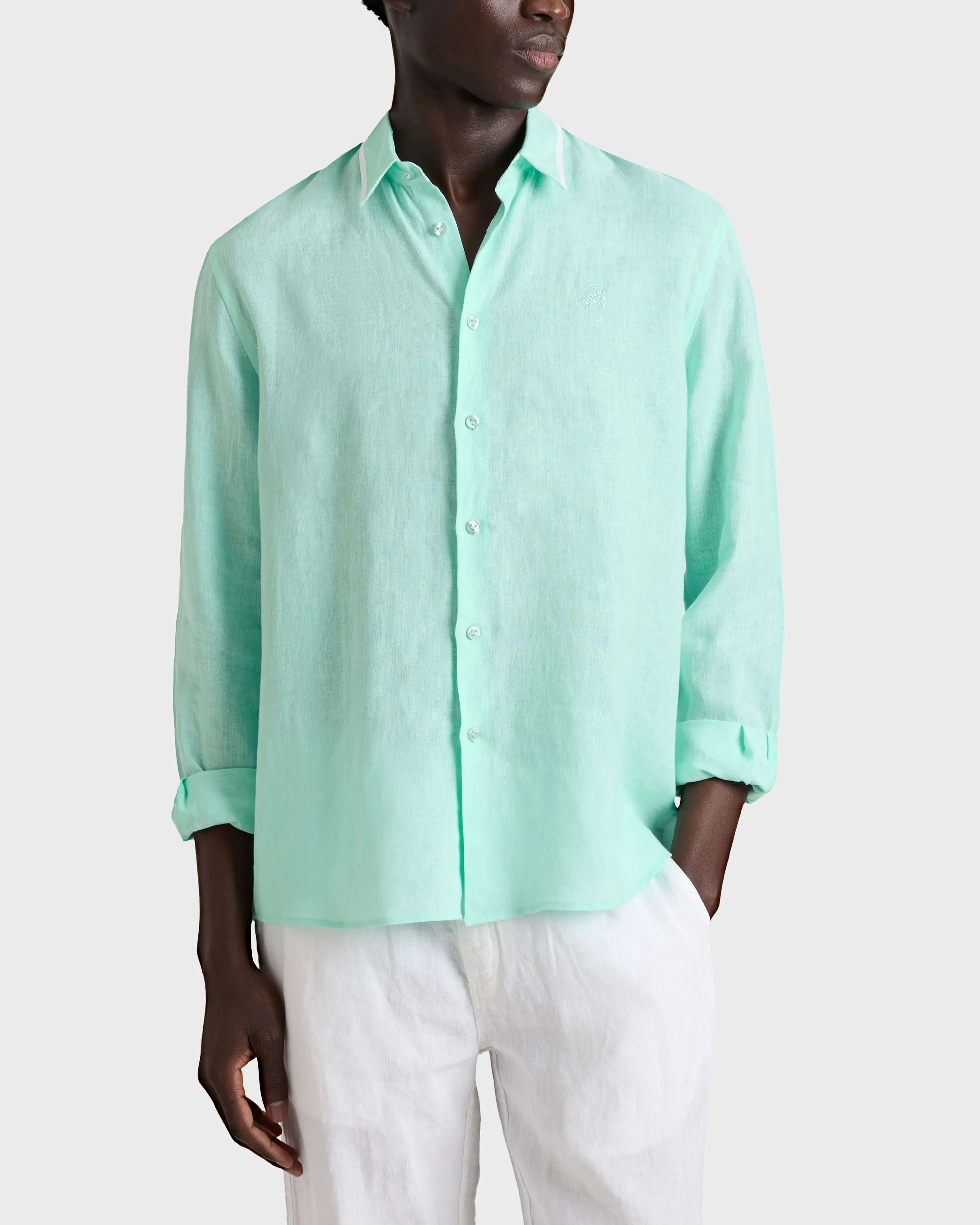 Vilebrequin - Solid Hemd Aus Leinen Für Herren - Hemd - Cerfs - Grün - Größe XXXL – Bild 3