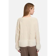 Grobstrick-Pullover mit Effektgarn Grobstrick-Pullover mit Effektgarn