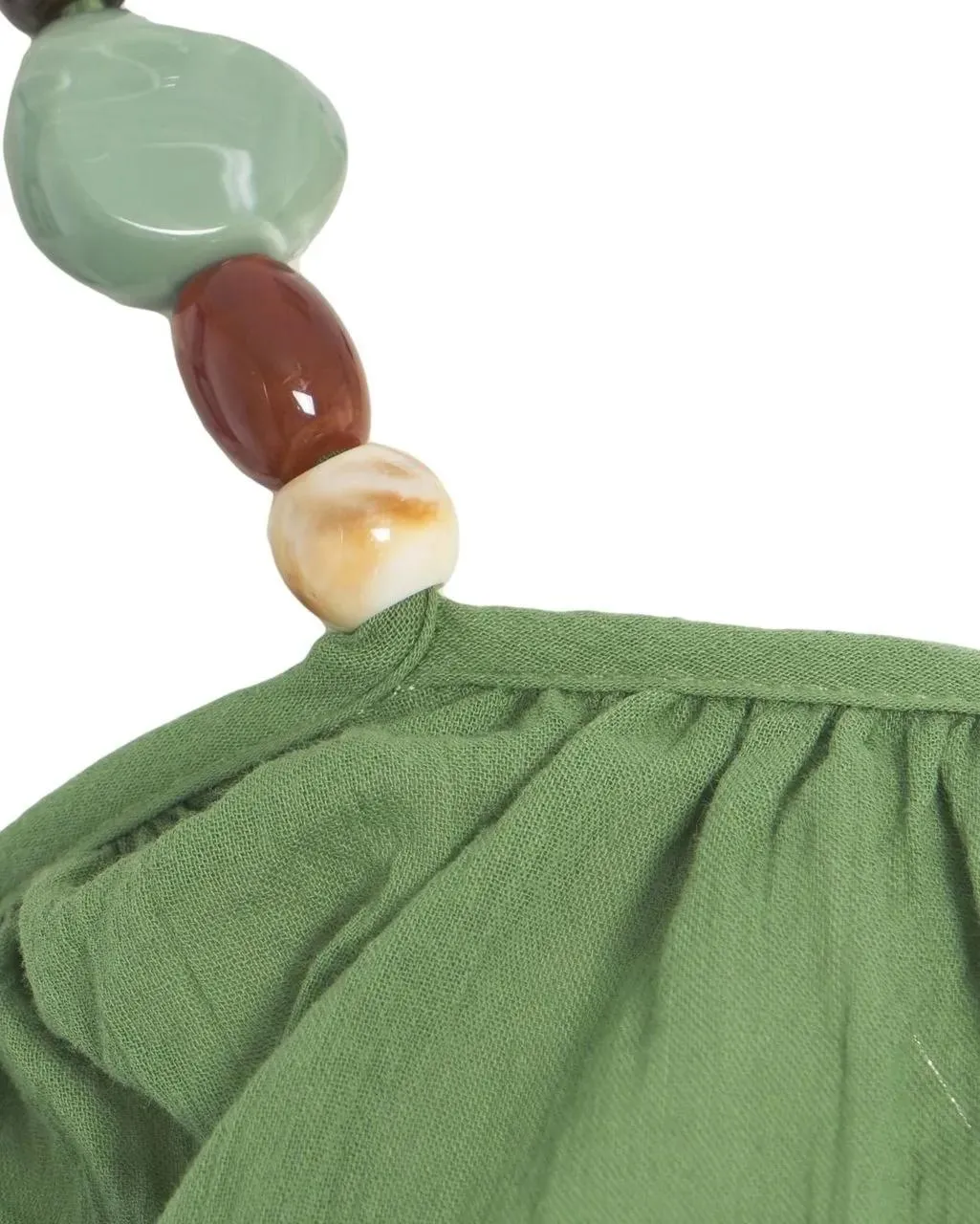 Love Stories - Maxi dress with beads 'Apricot' - Größe M - grün – Bild 2