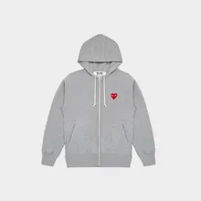Zip Hoodie Red Heart Emblem Zip Hoodie Red Heart Emblem