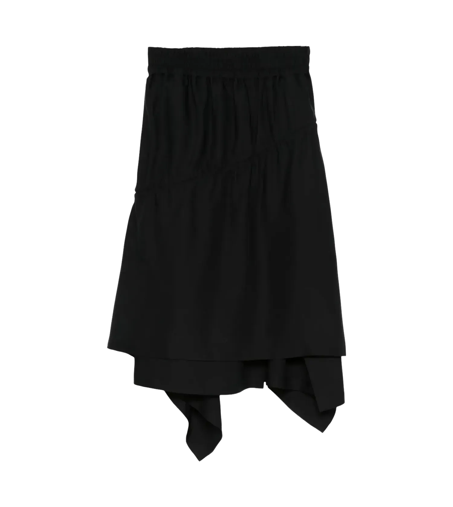 Y-3 - Asymmetrischer Twill-Midirock - Größe S - schwarz Y-3 - Asymmetrischer Twill-Midirock - Größe S - schwarz