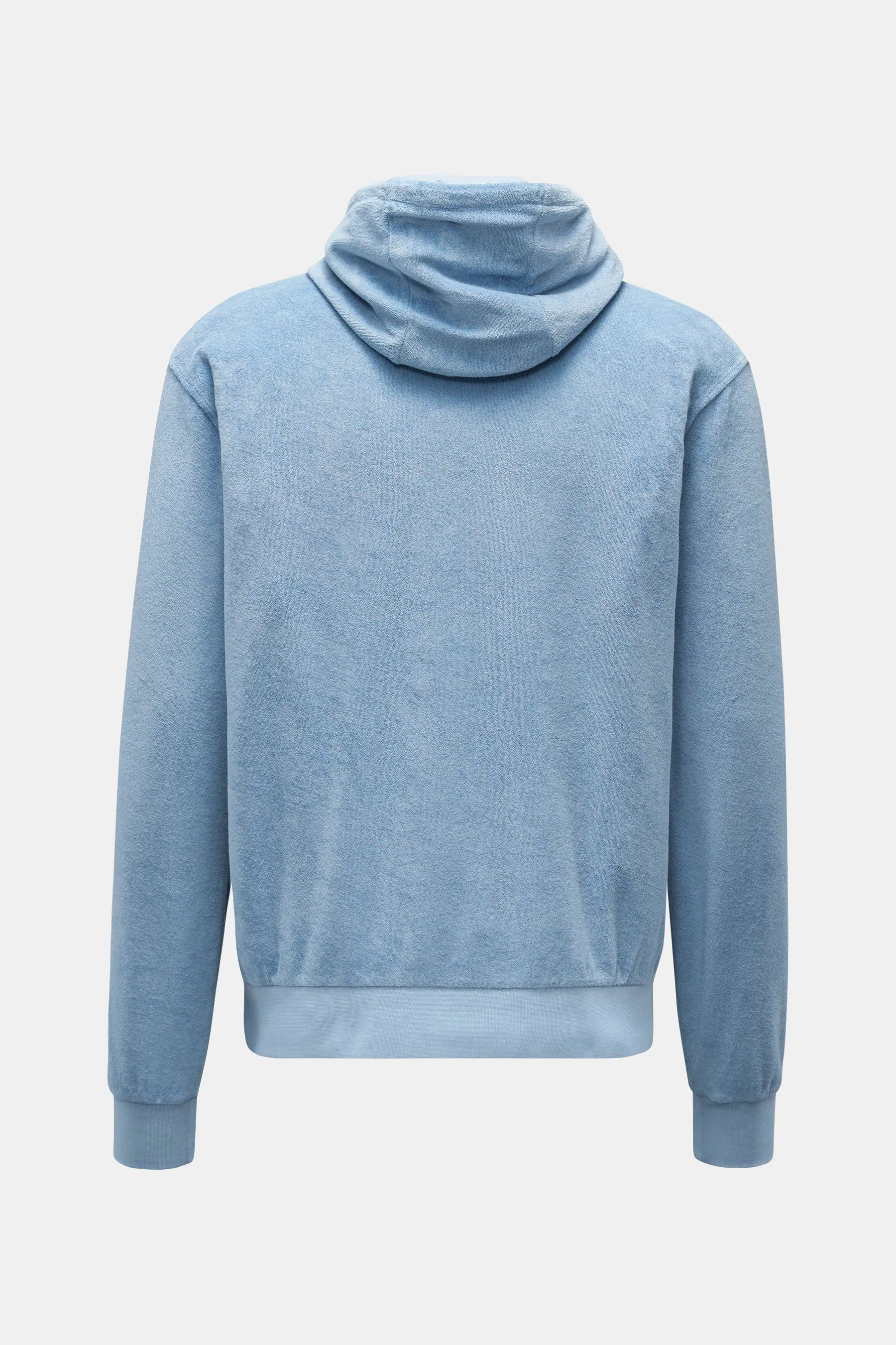 04651/ A trip in a bag - Herren - Frottee-Kapuzenpullover 'Terry Hoody' hellblau – Bild 3