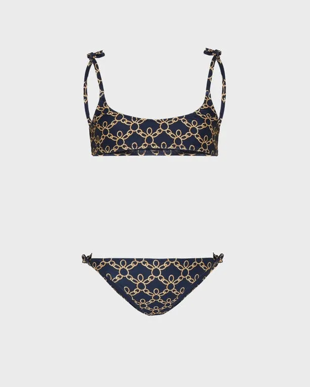 Vilebrequin - Zweiteiliger Turtles Chain Badeanzug Für Mädchen - Bademode - Gwendy - Blau - Größe 2 Vilebrequin - Zweiteiliger Turtles Chain Badeanzug Für Mädchen - Bademode - Gwendy - Blau - Größe 2