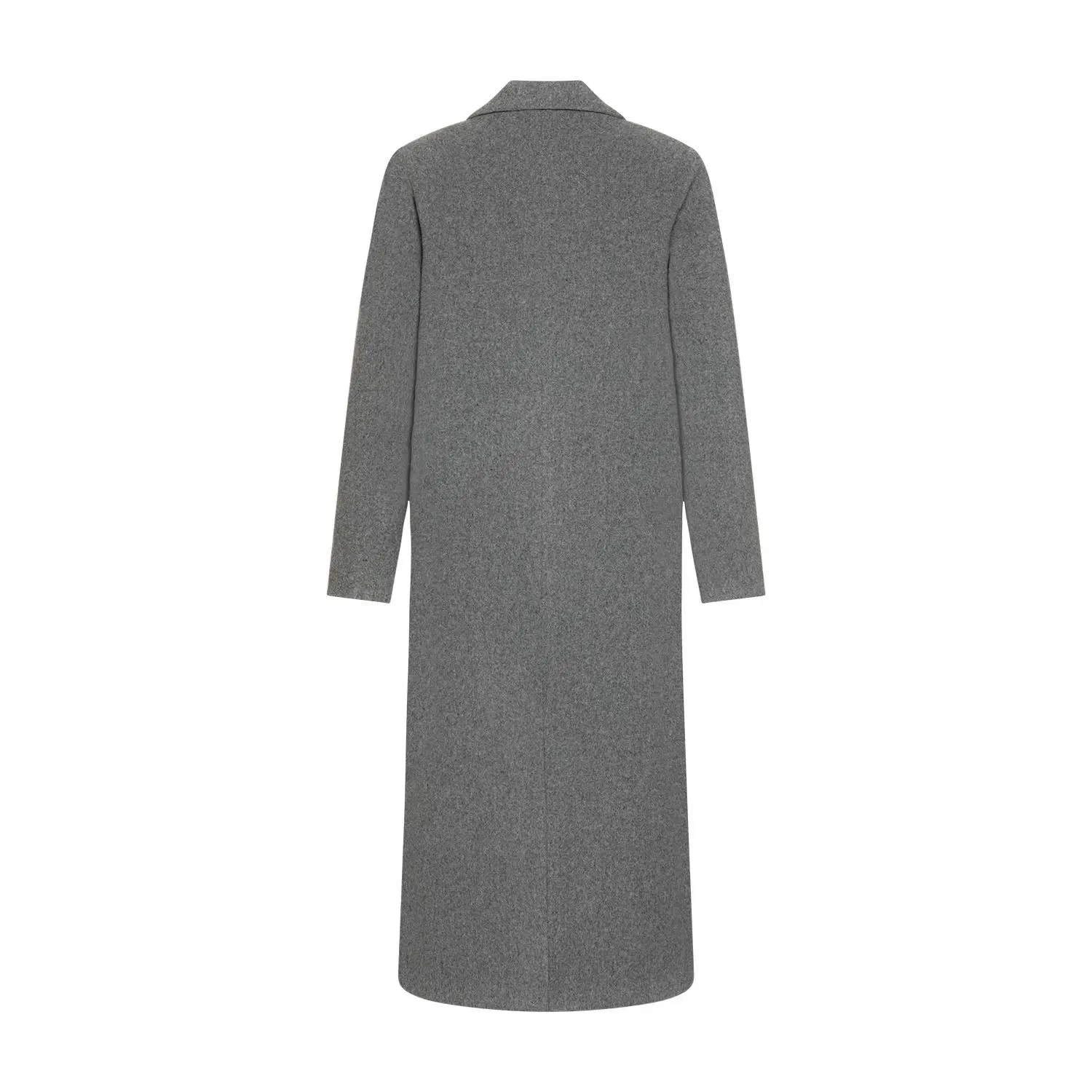 Samsøe Samsøe - Langer Mantel Falcon - Größe S - dunkelgrau – Bild 4