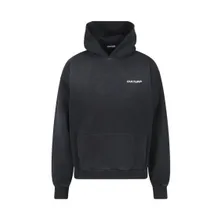 Cultura - Logo Hoodie, In Black Cotton, Worsted Effect - Größe M - schwarz Cultura - Logo Hoodie, In Black Cotton, Worsted Effect - Größe M - schwarz