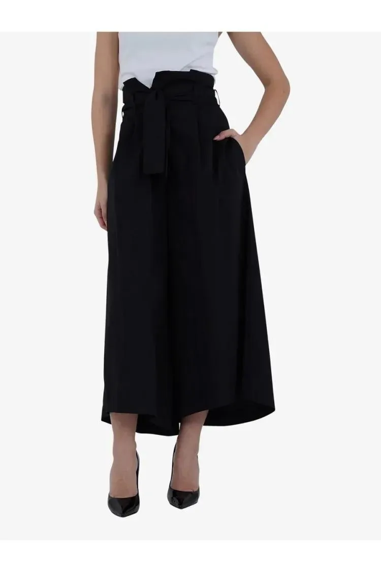 Simona Corsellini - Wide-Leg Trousers With High Waist - Größe 42 - schwarz – Bild 2
