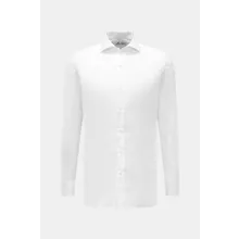 Borrelli - Herren - Oxford Hemd %27Nando%27 Haifisch-Kragen weiß Borrelli - Herren - Oxford Hemd %27Nando%27 Haifisch-Kragen weiß