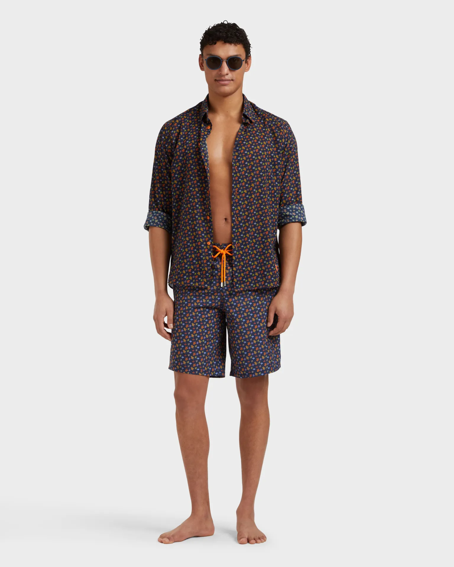 Vilebrequin - Lange Micro Ronde Des Tortues Badeshorts Für Herren - Bademode - Okoa - Orange - Größe XL – Bild 5