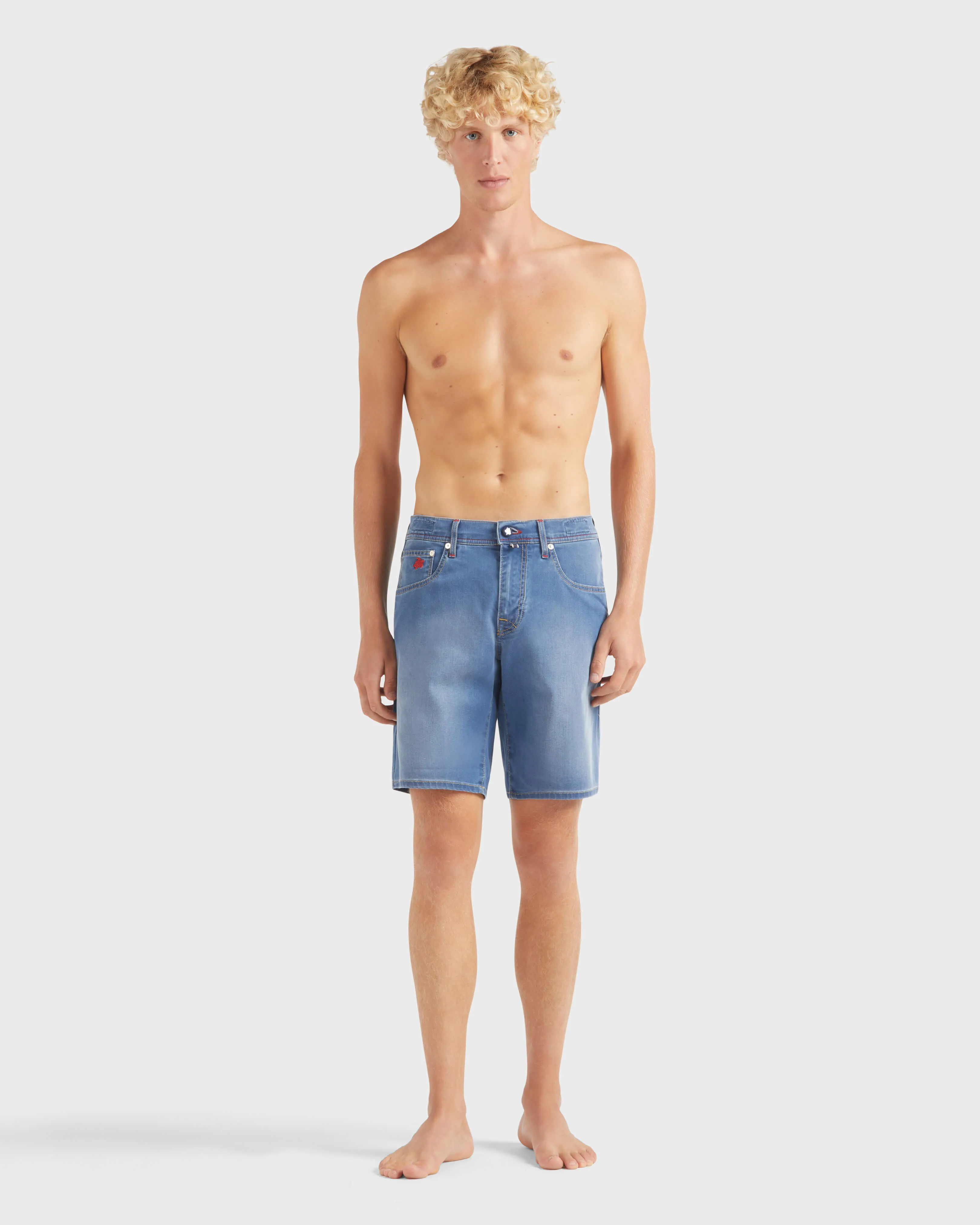 Vilebrequin - Crab Balloons Bermudashorts Aus Denim Für Herren - Bermuda - Garonne - Blau - Größe 38 – Bild 3