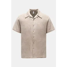 04651/ A trip in a bag - Herren - Frottee-Kurzarmhemd %27Terry Shirt%27 Kubanischer Kragen beige 04651/ A trip in a bag - Herren - Frottee-Kurzarmhemd %27Terry Shirt%27 Kubanischer Kragen beige