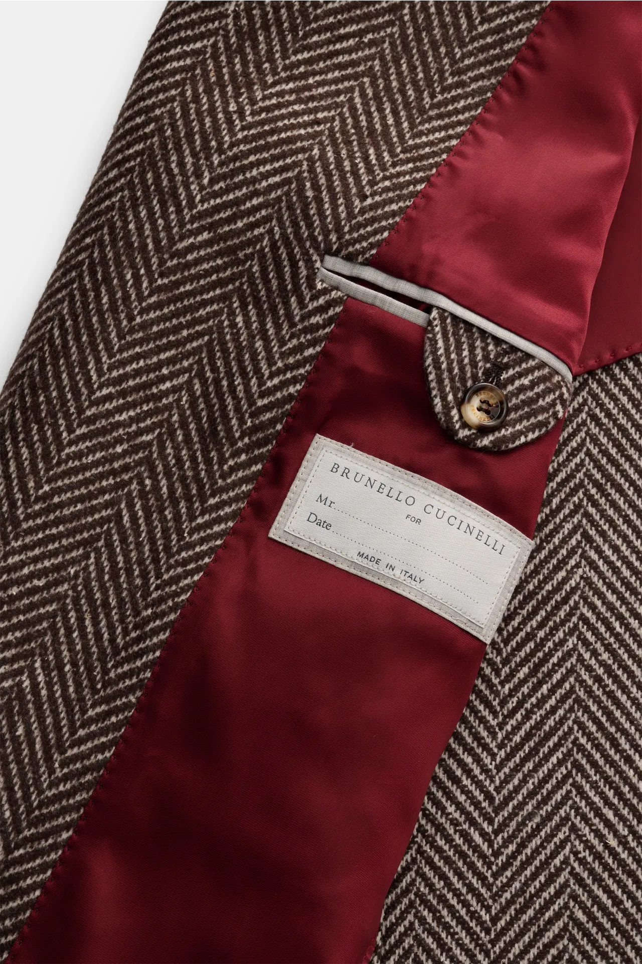 Brunello Cucinelli - Herren - Mantel graubraun gemustert – Bild 5