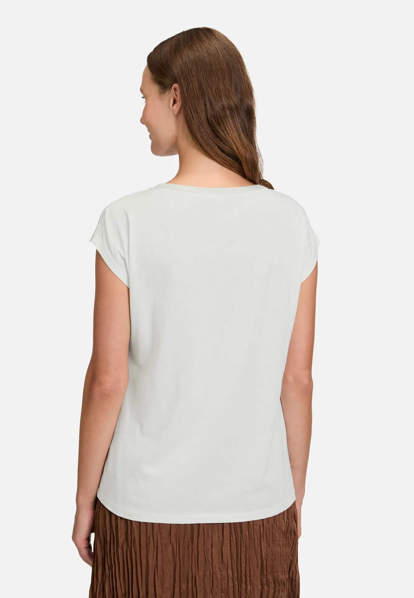 Blusenshirt mit U-Boot-Ausschnitt Blusenshirt mit U-Boot-Ausschnitt