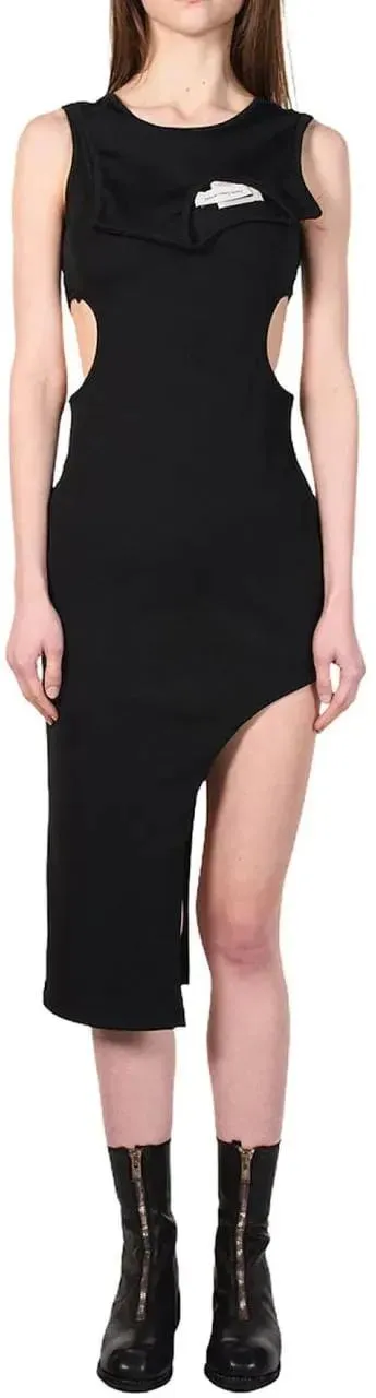 FENG CHEN WANG - Double Collar Dress - Größe M - schwarz – Bild 2