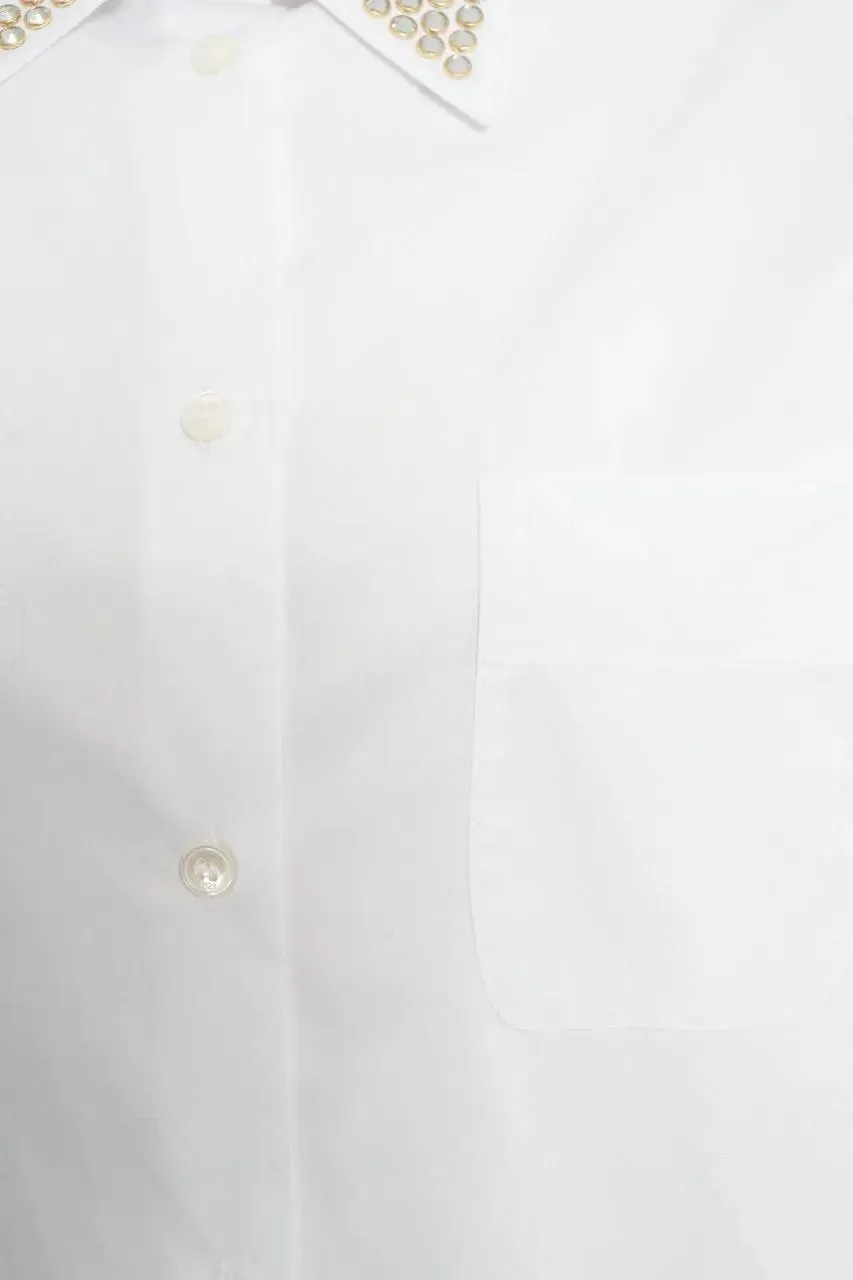 N°21 - Blouse with embroideries - Größe M - weiß – Bild 2