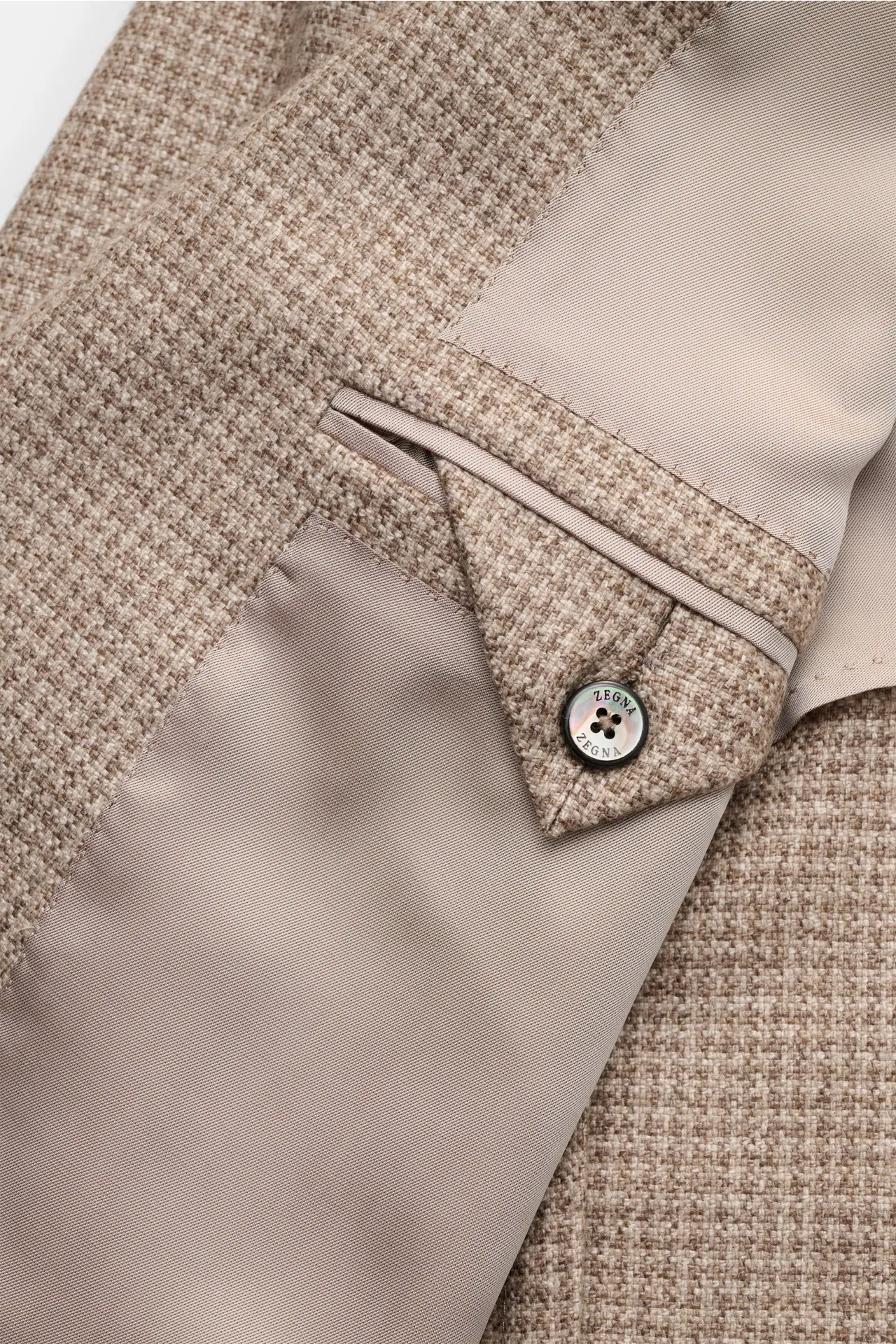 Zegna - Herren - Sakko graubraun/beige gemustert – Bild 4