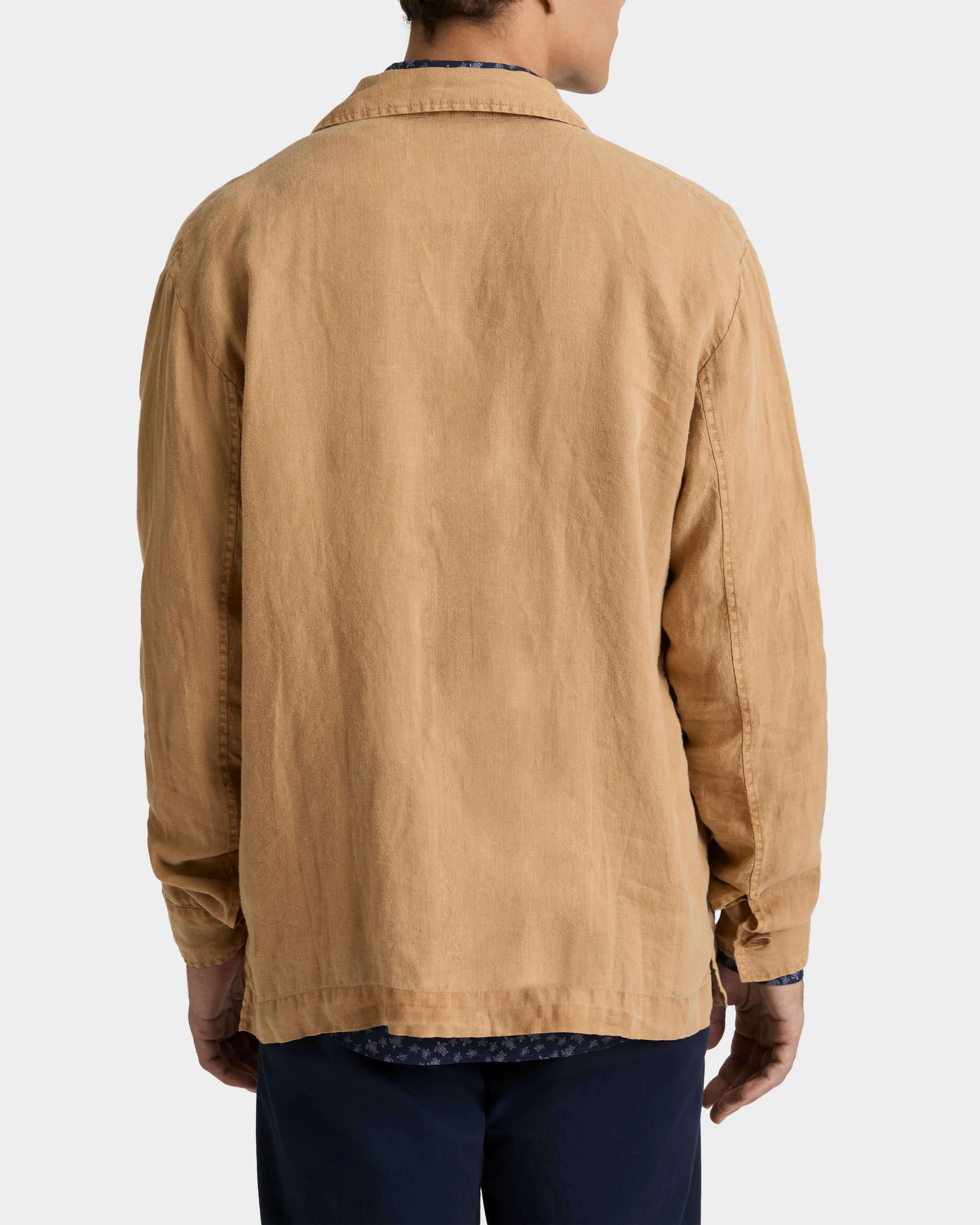 Vilebrequin - Solid Overshirt Aus Leinen Für Herren - Jacke - Corentin - Marone - Größe XXL – Bild 4