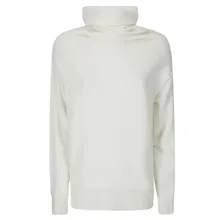 STEFANO MORTARI - Zip Detail Turtleneck Sweater - Größe 42 - weiß STEFANO MORTARI - Zip Detail Turtleneck Sweater - Größe 42 - weiß