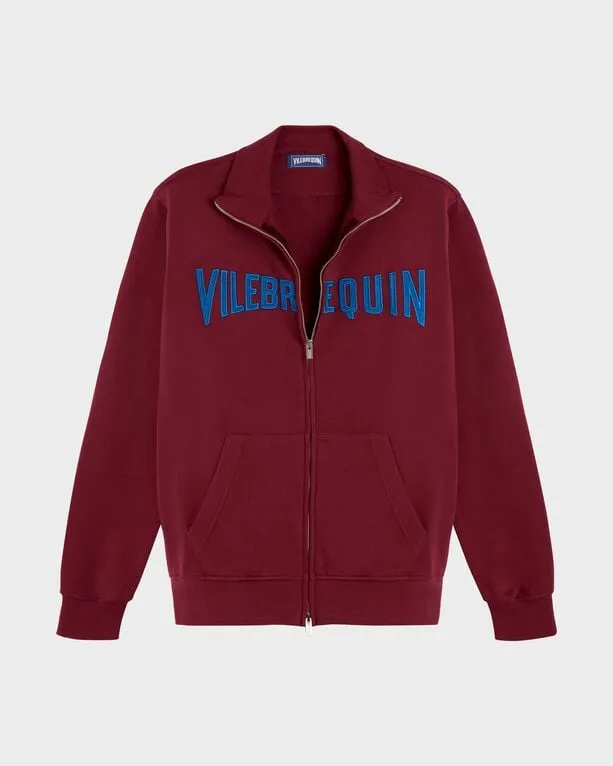 Vilebrequin - Velvet Sweatshirt Mit Frontreißverschluss Und Aufgesticktem Logo Für Herren - Sweatshirt - Roux - Rot - Größe M Vilebrequin - Velvet Sweatshirt Mit Frontreißverschluss Und Aufgesticktem Logo Für Herren - Sweatshirt - Roux - Rot - Größe M