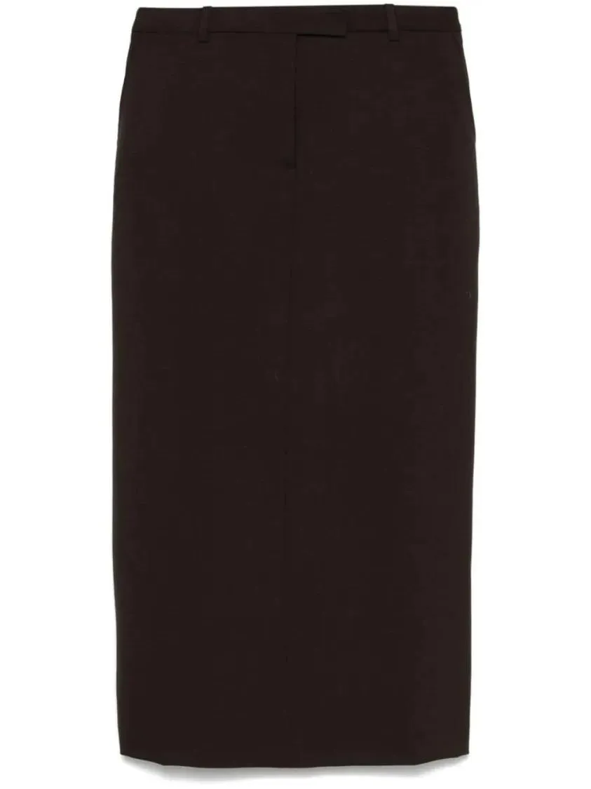 Officine Generale - Coffee Brown Wool Skirt - Größe XS - braun Officine Generale - Coffee Brown Wool Skirt - Größe XS - braun