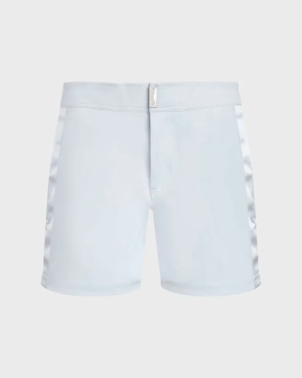 Vilebrequin - Herren-badeshorts Mit Flachem Bund Tailoring - Bademode - Midnight - Weiss - Größe S Vilebrequin - Herren-badeshorts Mit Flachem Bund Tailoring - Bademode - Midnight - Weiss - Größe S