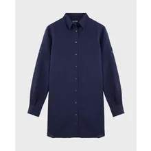 Vilebrequin - Solid Hemdkleid Aus Leinen Für Damen - Kleid Im Hemd-stil - Fragance - Blau - Größe XL Vilebrequin - Solid Hemdkleid Aus Leinen Für Damen - Kleid Im Hemd-stil - Fragance - Blau - Größe XL