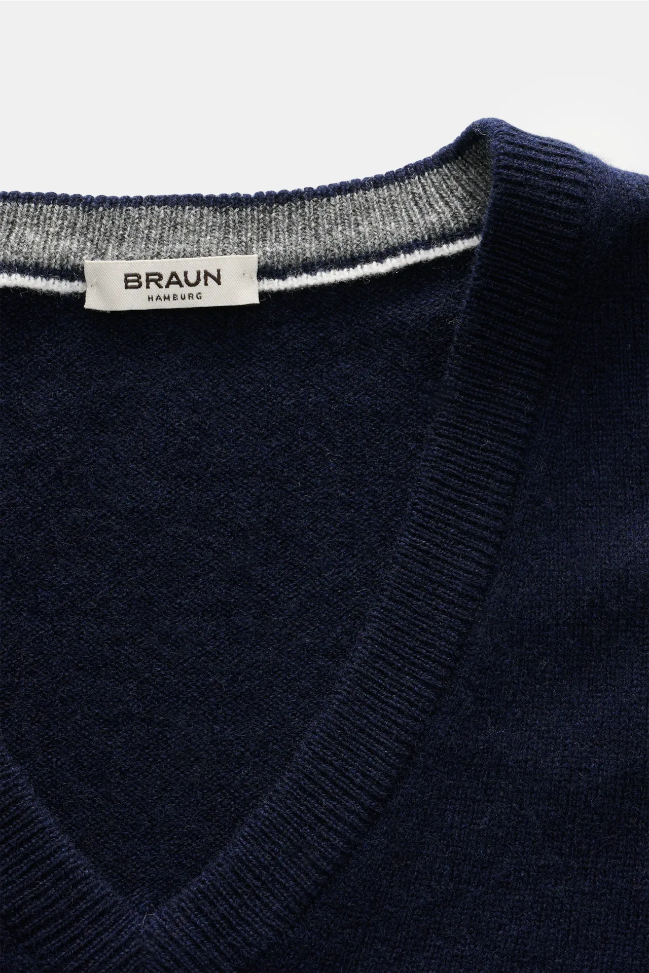 BRAUN Hamburg - Herren - V-Neck Pullover navy – Bild 2