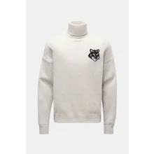 Maison Kitsuné - Herren - Rollkragenpullover hellgrau Maison Kitsuné - Herren - Rollkragenpullover hellgrau