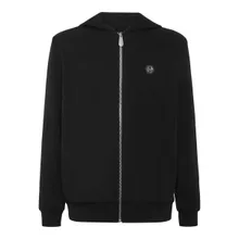 Philipp Plein - Kapuzen-Sweatjacket Skull - Größe M - schwarz Philipp Plein - Kapuzen-Sweatjacket Skull - Größe M - schwarz