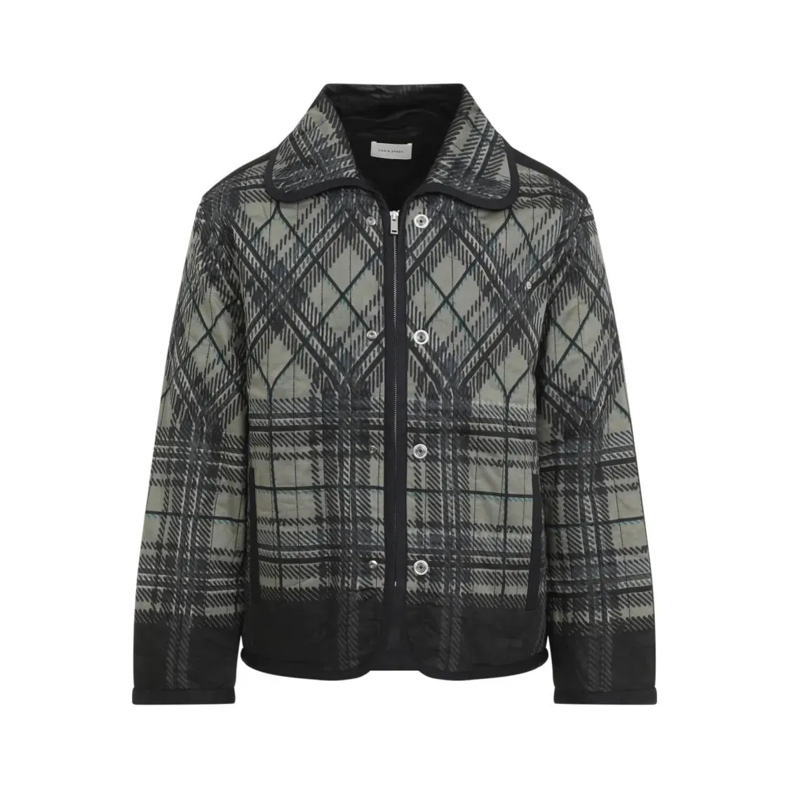 Craig Green - Quilted Casual Jacket With Distinctive Plaid Patte - Größe L - schwarz Craig Green - Quilted Casual Jacket With Distinctive Plaid Patte - Größe L - schwarz
