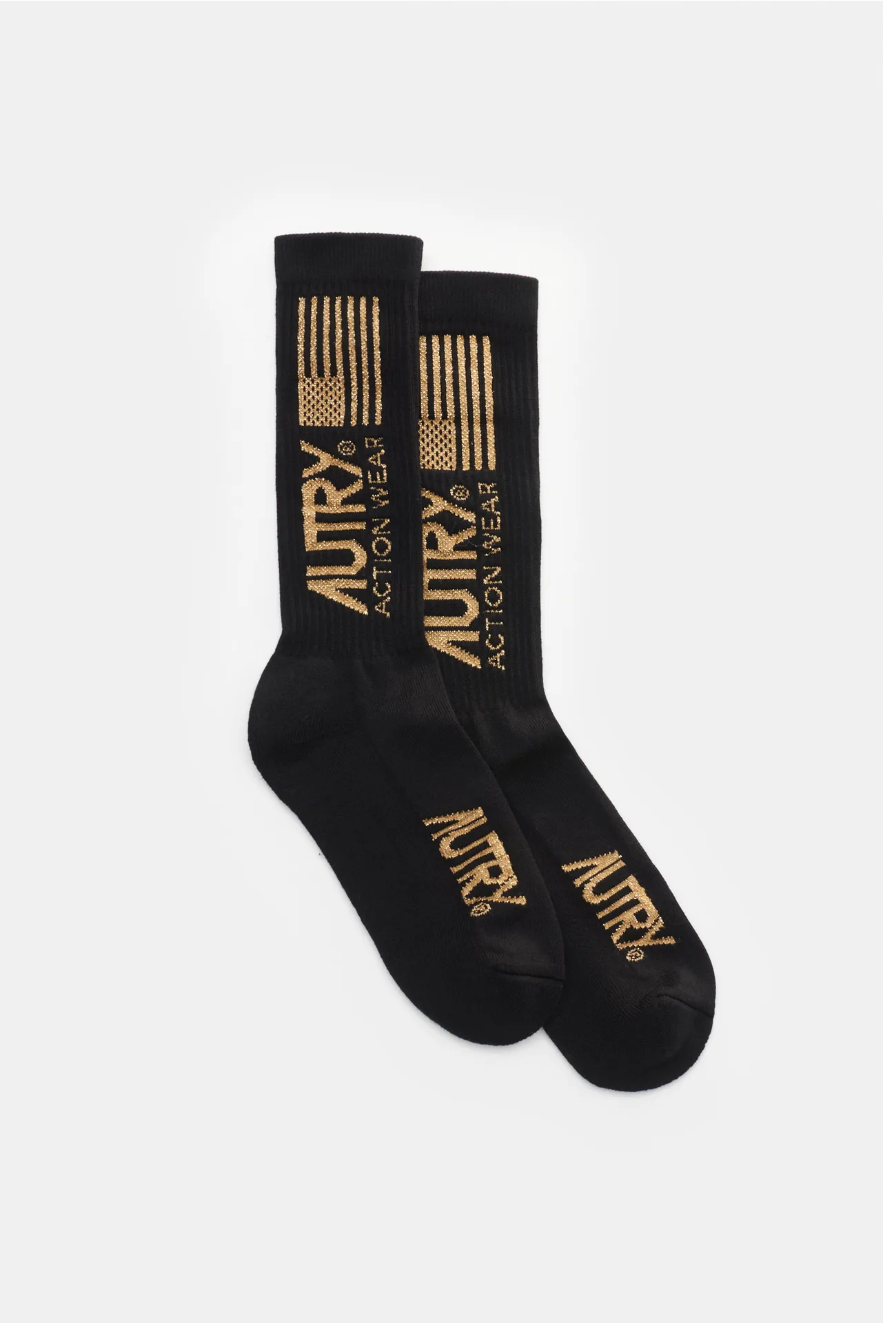 Autry - Herren - Tennisstrumpf %27Gold Club%27 schwarz/gold Autry - Herren - Tennisstrumpf %27Gold Club%27 schwarz/gold